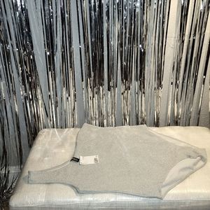 Silver H&M One Shoulder Bodysuit
